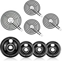 Electric Stove Burner Drip Pans WB31M19(8”) WB31M20(6”) Electric Stove Top Burner Replacement WB30M1(6") WB30M2(8") Compatible for G-E Hot-point Ken-more General Electric Stove Parts by MIFLUS