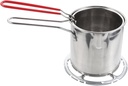 Garneck 1set Fryer Pot Stainless Steel Fry Basket for Deep Frying Cooking Tool for Home Kitchen Easy to Use High-temperature Resistant for French Fries and More