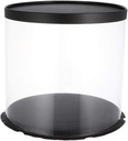 SECFOU Round Cake Box Double-layer Black Plastic Packaging for Bakeries Parties Bakery Box for Easy Assembly Display