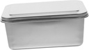 1set Stainless Steel Baking Pan with Lid Versatile Dessert Carrier for Cakes Pies and Tiramisu Easy to Clean for Home and Bakery Use