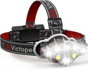 Victoper Rechargeable Headlamp, 8 LED High Lumen Super Bright Headlights with Red Light, USB Waterproof Head Flashlight, 8 Mode Head Lamp for Outdoor Running Fishing Working Camping Gear