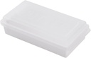 Butter Dish With Cutter and Storage Container - Airtight Rectangular Food Storage Box - White PP Plastic - True Lid - Rectangular Shape