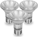 Par 20 3 Pack FL25 35PAR20/FL 35 Watt Halogen Spot Light Bulb Replacement 120V 130V Base Flood Beam Lighting Range Hood Oven PAR20 Reflector Excel Bulbs DL Kitchen Bathroom Ceiling Can Lamp 35W E26 3P