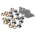10PCS Decorative Caps Cover Nails Brass Mirror Screws Sign Holder Advertising Nails Cap Fasteners Hardware for Mirrors,Tea Tables, Wardrobes,or Glass Furniture