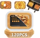 Air Fryer Liners for bella 4Qt Slim Air Fryer, Air Fryer Parchment Liners for Ninja DZ201/DZ401/DZ550/SL401 CHEFMAN 6 Quart Dual Basket Air Fryer
